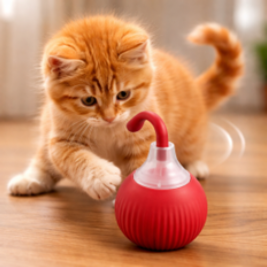 Cat Ball Toy Tail | Beyond Tickled 